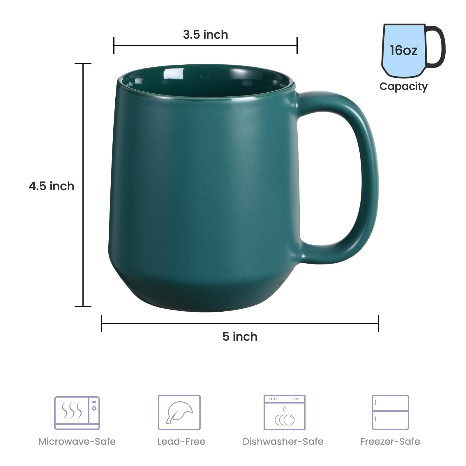 Miicol taza cerámica fondo ranurado que ayuda a reducir calor