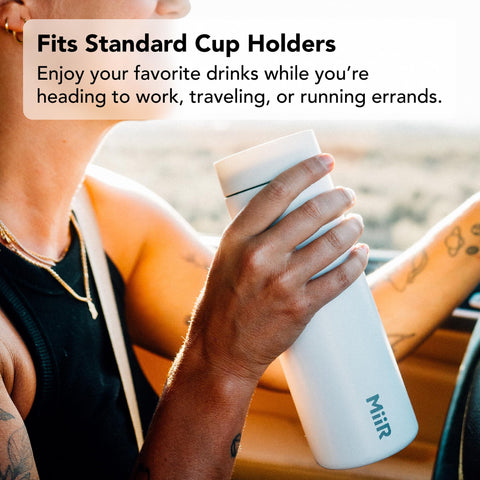 Miir 360 Traveler, tapa 360 sin fugas, ideal para beber desde cualquier lado.