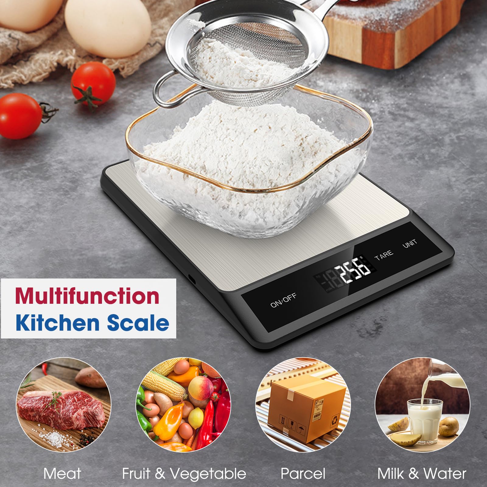 Mik-Nana Balanza de alimentos facilita la limpieza gracias a la plataforma de acero.