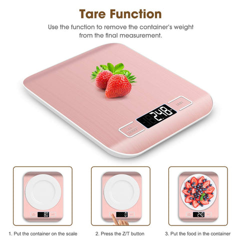 Mik-Nana Balanza rosa, diseño compacto para guardarla fácilmente.