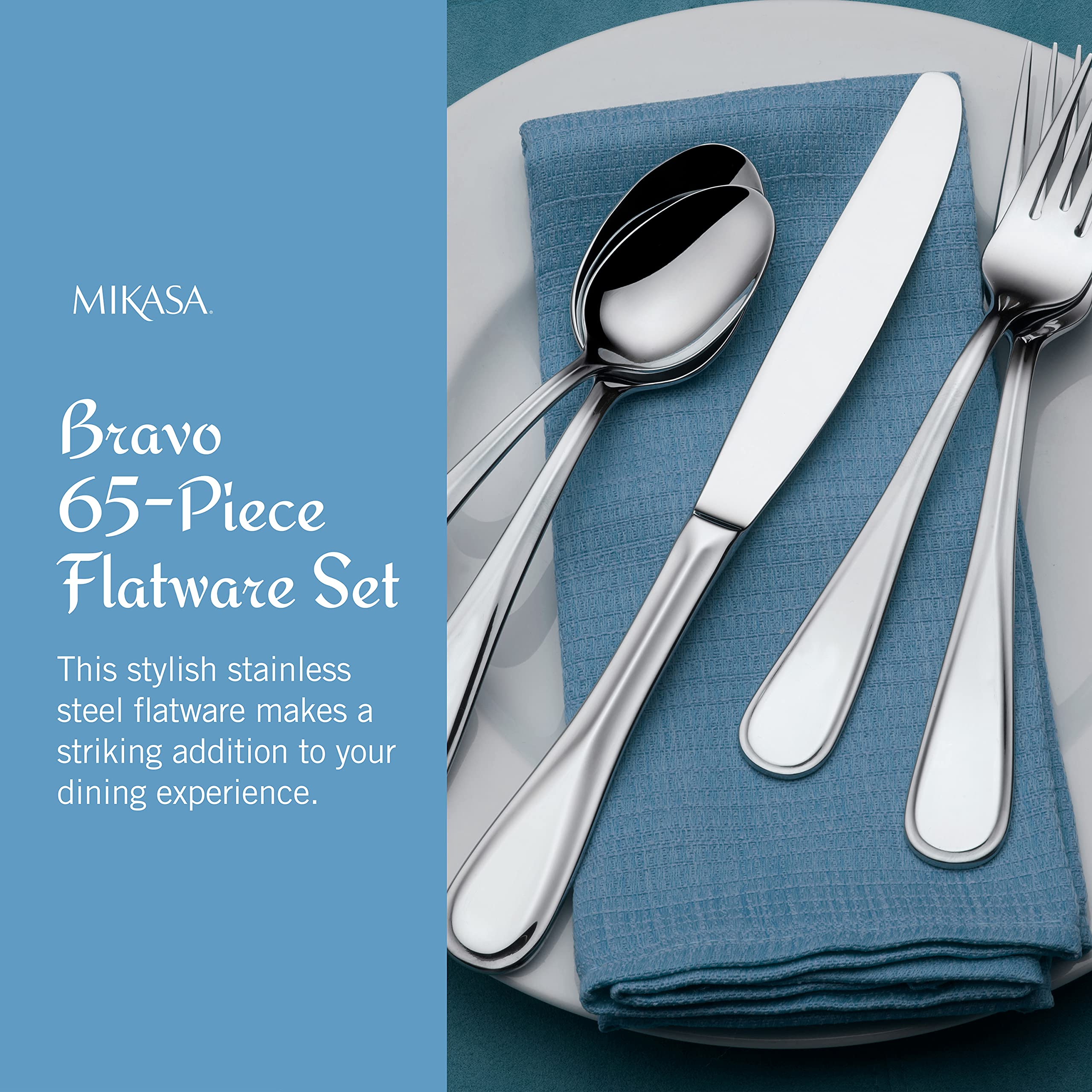 Diseño contemporáneo Mikasa Bravo para mesas elegantes.