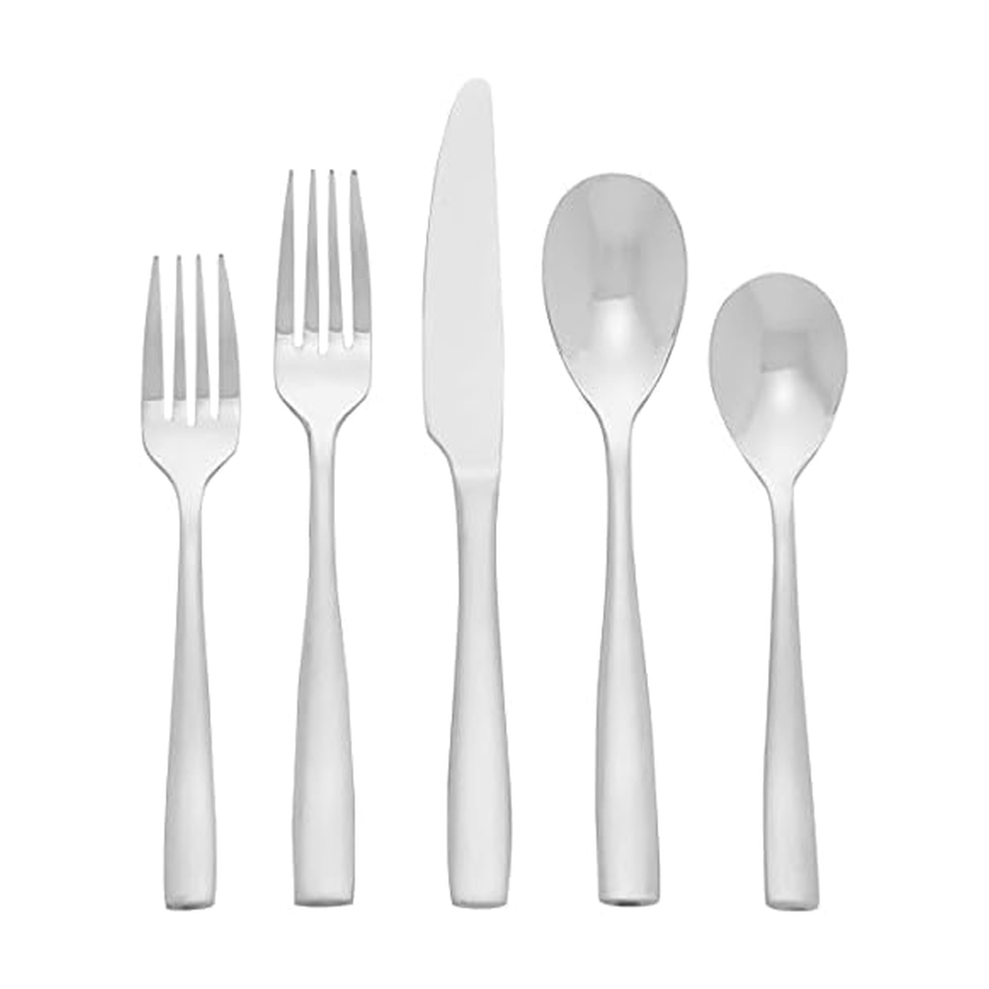 Mikasa Delano Satin, juego de 20 cubiertos para mesa, ideal en cenas diarias.