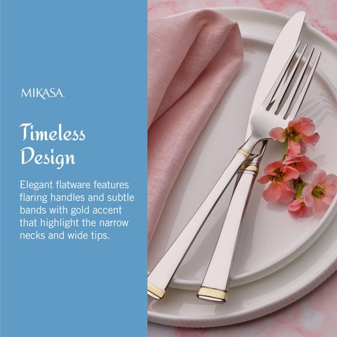 Mikasa Armonía acabado espejo dorado para una mesa elegante