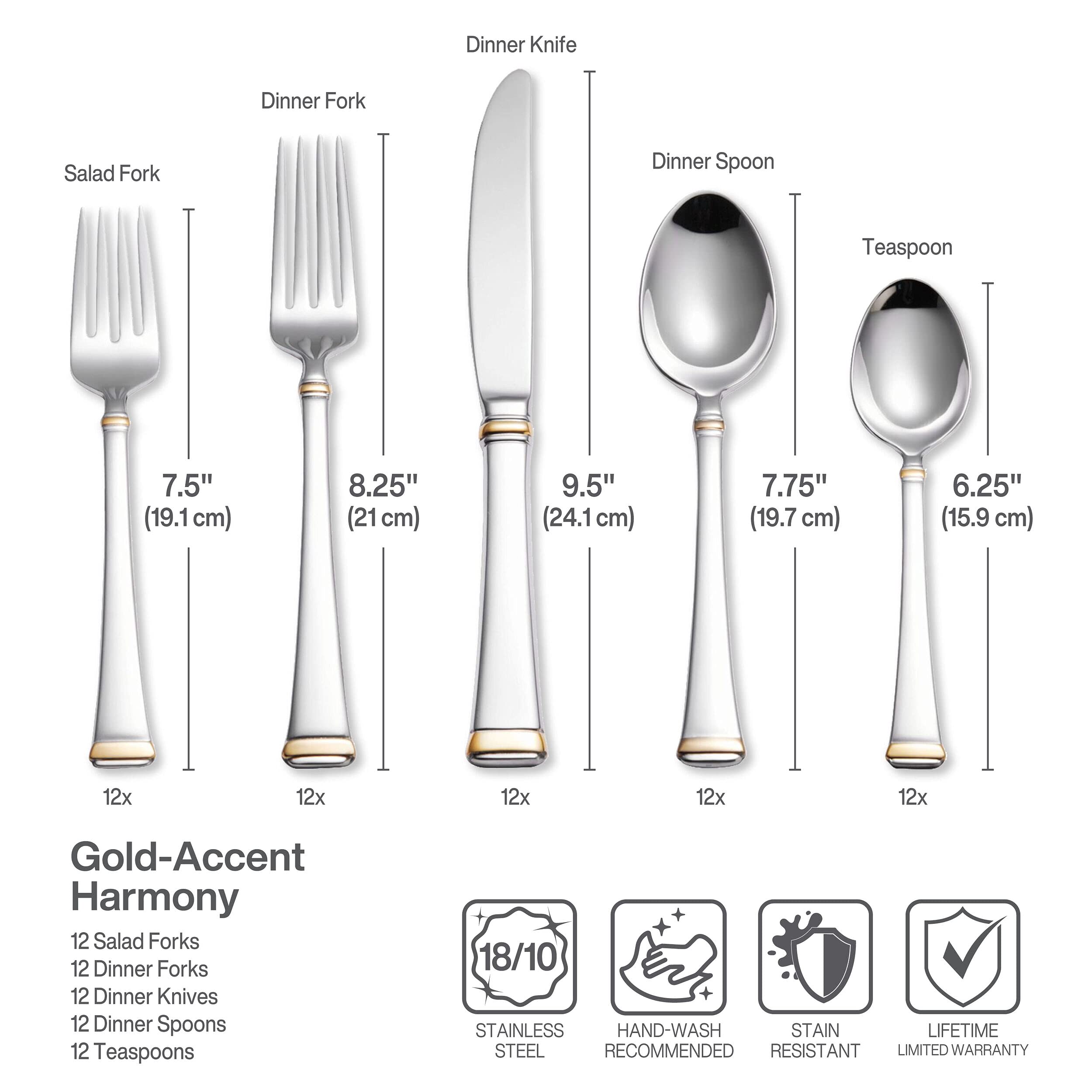 Mikasa Armonía con mango ergonómico para un agarre cómodo durante la comida