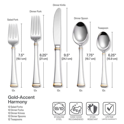 Mikasa Armonía con mango ergonómico para un agarre cómodo durante la comida