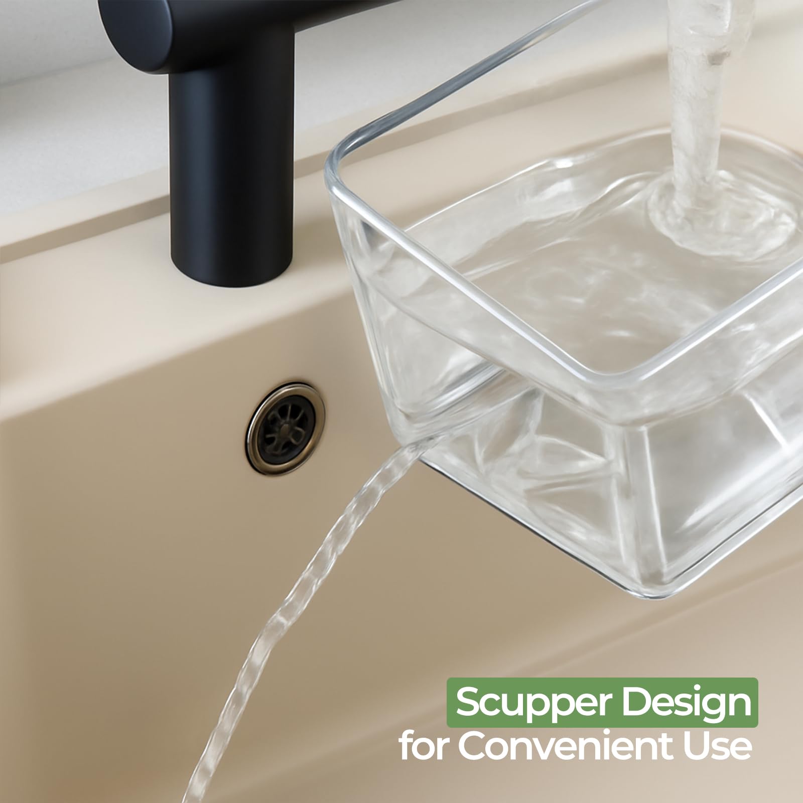 MIKESIER bandeja-condimentos escurridor-agua facilita desechar el agua sin mover todas las secciones.
