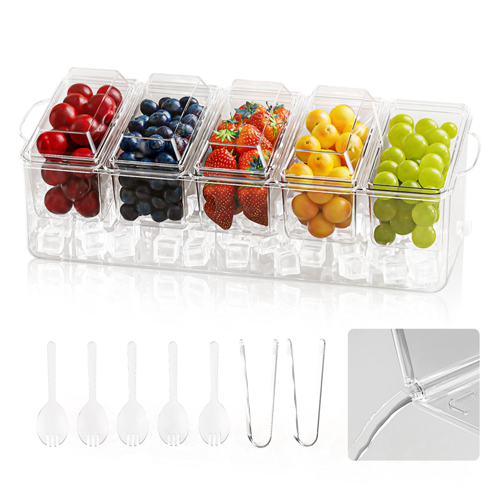 MIKESIER bandeja-condimentos tapas-individuales para mantener sabores separados y fáciles de servir.