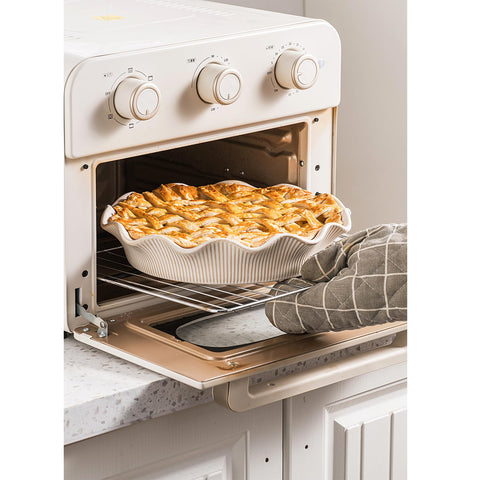 MIKIGEY Pie apto para microondas y horno para mayor flexibilidad.
