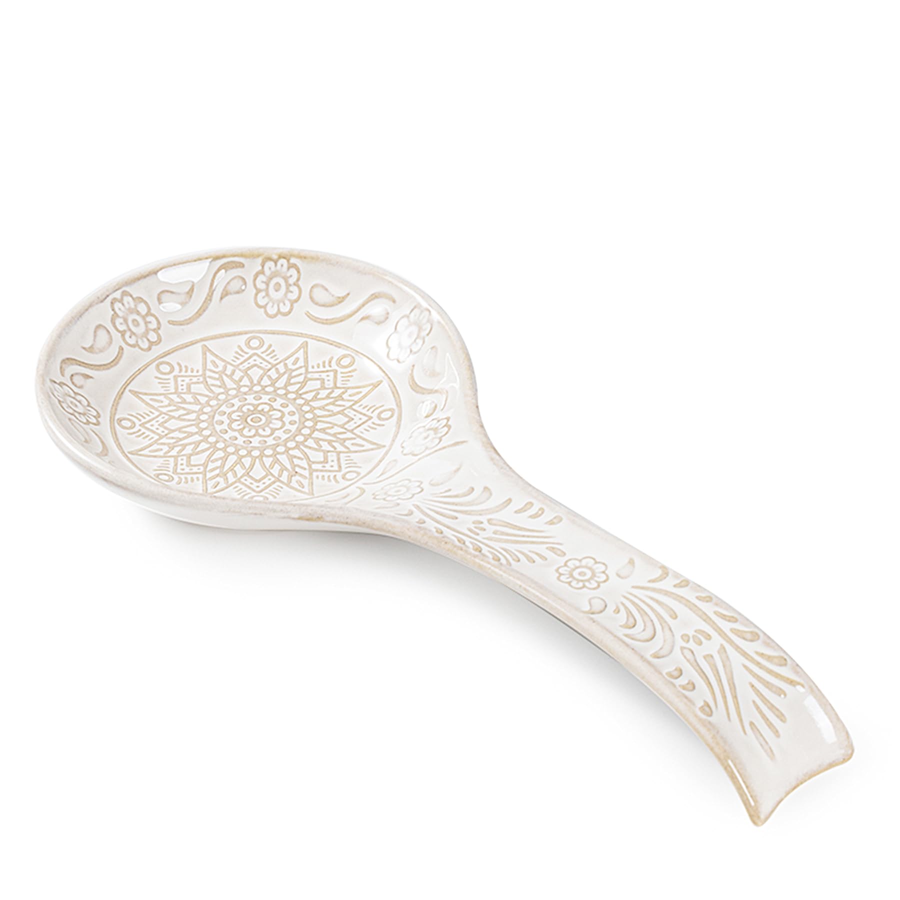 MIKIGEY reposacucharas ceramico blanco 9pulgadas mantiene la encimera limpia