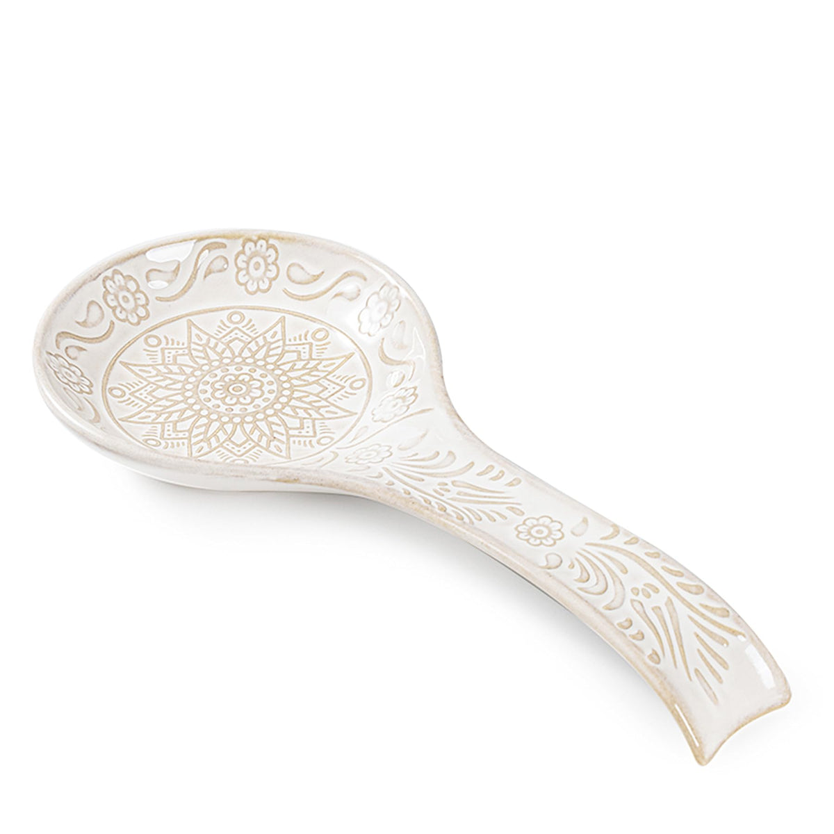 MIKIGEY reposacucharas ceramico blanco 9pulgadas mantiene la encimera limpia