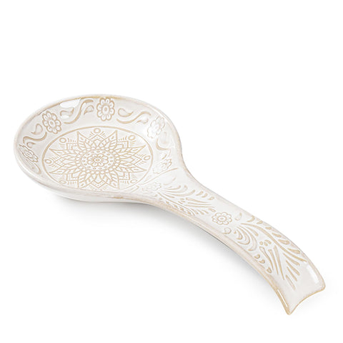 MIKIGEY reposacucharas ceramico blanco 9pulgadas mantiene la encimera limpia