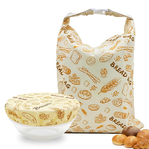 Bolsas MIKIPLUM de algodón con cera de abejas para pan, conserva la frescura sin plástico