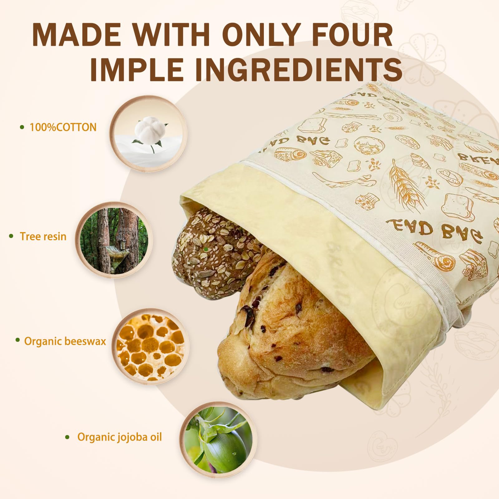 Materiales Golden Formula de MIKIPLUM cera de abejas y resina aptos para alimentos