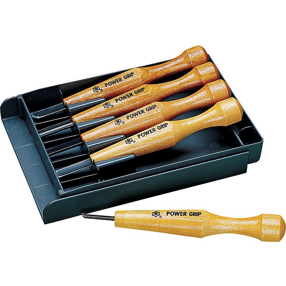 Mikisyo ROCKLER, juego de 5 cinceles ergonómicos para tallar madera con control