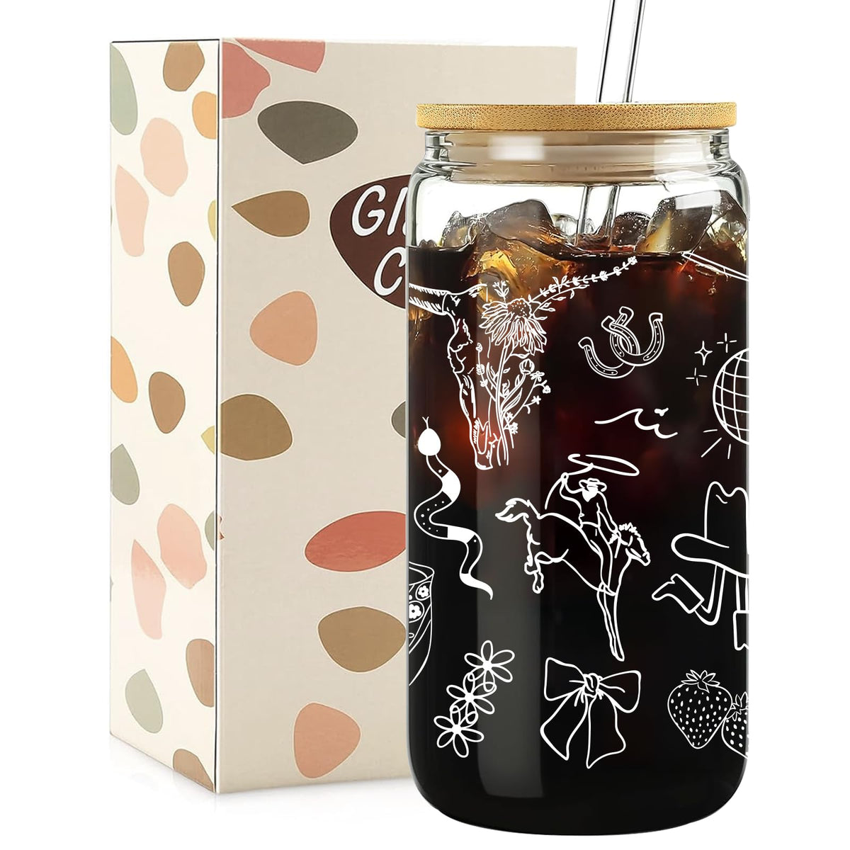 Vaso Mikopei con tapa y pajilla, ideal para bebidas frías.
