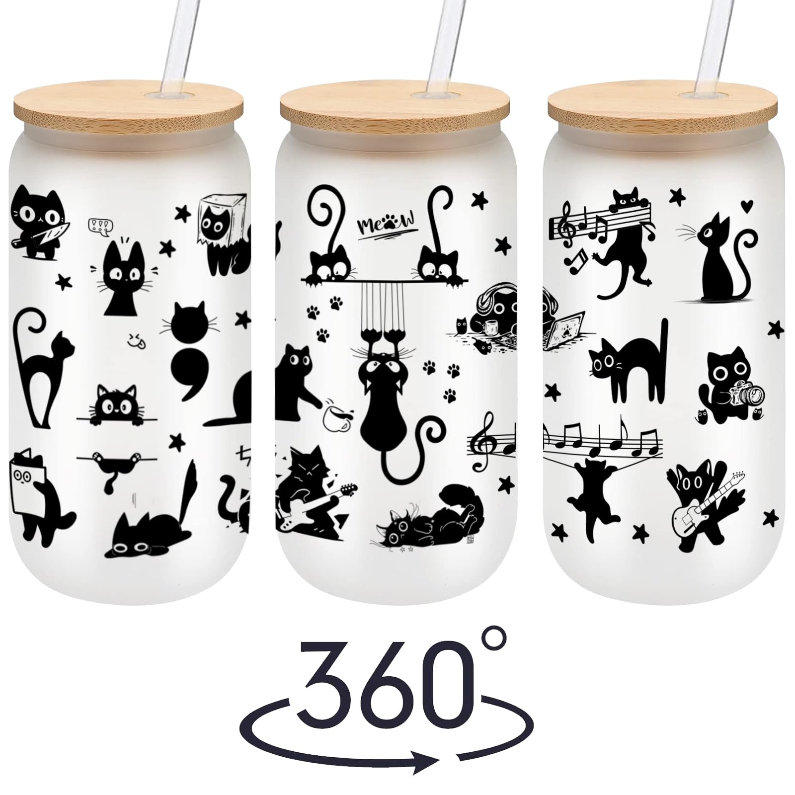 Vaso de vidrio borosilicato Mikopei, duradero para uso diario.