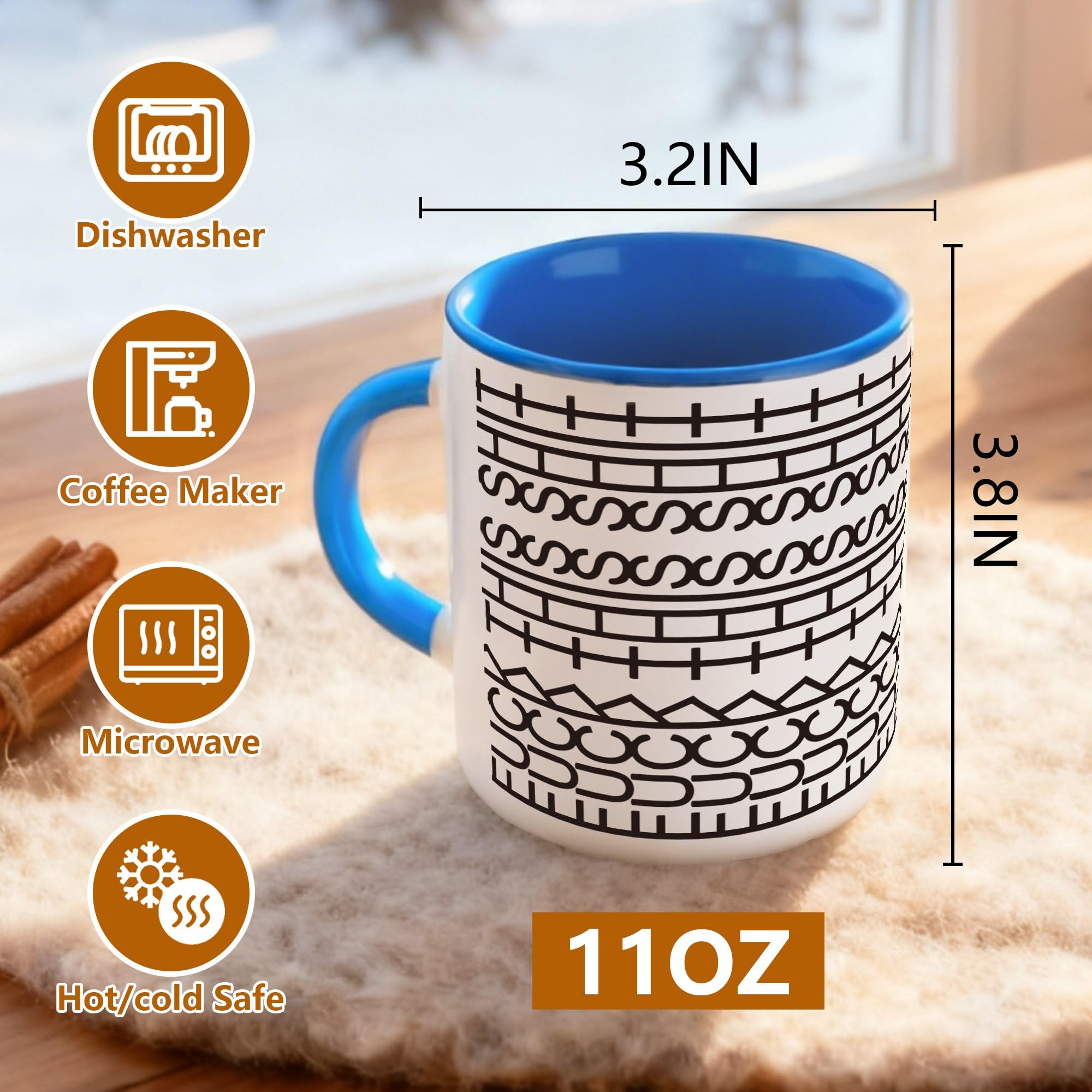 Milianquill Taza cerámica con impresión duradera para uso diario.