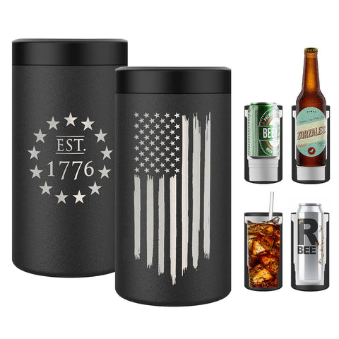 Military Gift Shop enfriador 4 en 1 para latas y botellas, frío duradero