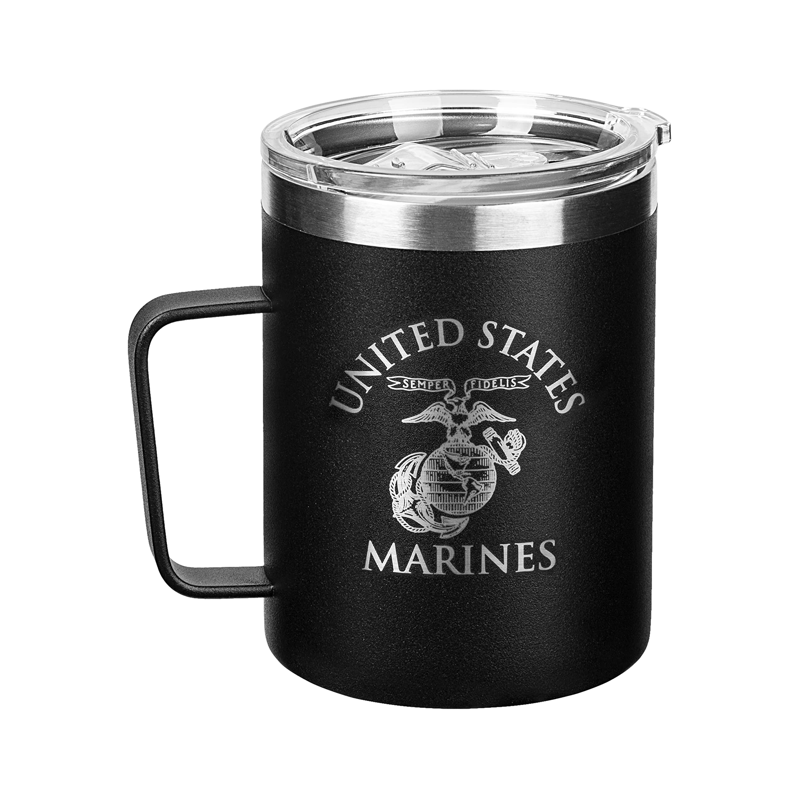 Taza ergonómica USMC para la mano durante el uso diario.