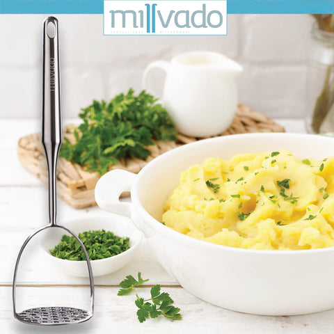 Millvado aplastador con agujero para colgar, almacenamiento práctico.