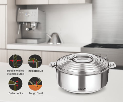 Milton Galaxia 3500 diseño plateado elegante para servir en mesa