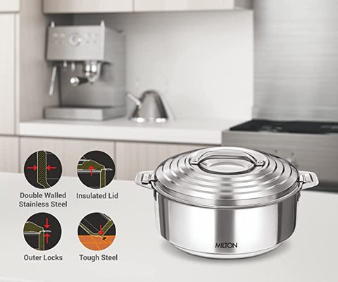 Milton Galaxia 2500 diseño plateado elegante para mesa o buffet.