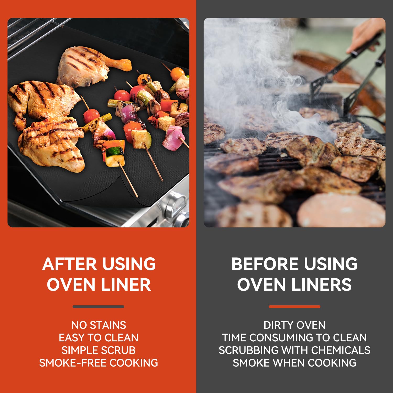 Mimekitchen mat-horno-no-stick: superficie antiadherente que facilita cocinar y limpiar.