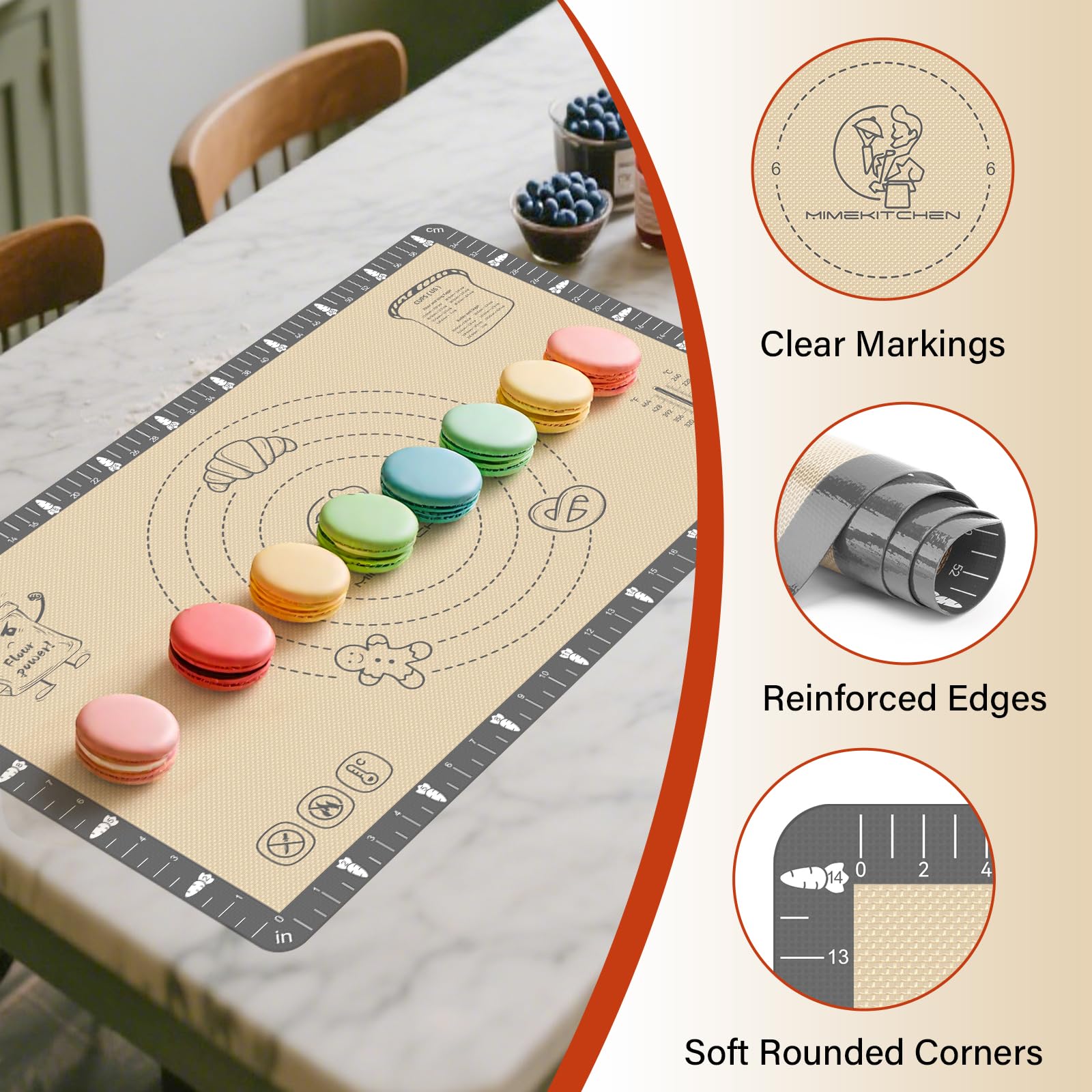 Limpieza fácil y guardado compacto con la alfombrilla Mimekitchen