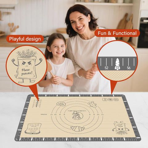 Mat de silicona Mimekitchen con bordes redondeados para manejo seguro