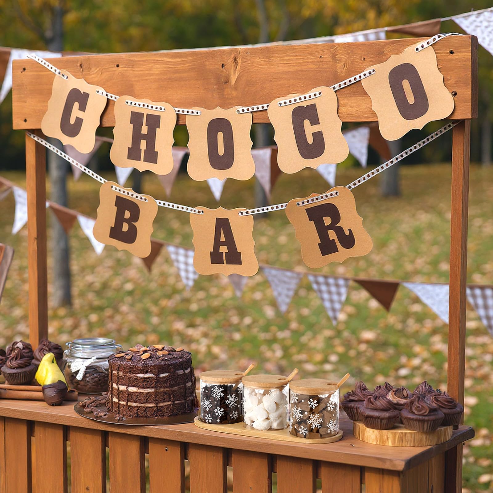 Barra de cacao caliente elegante con jarras Mimorou