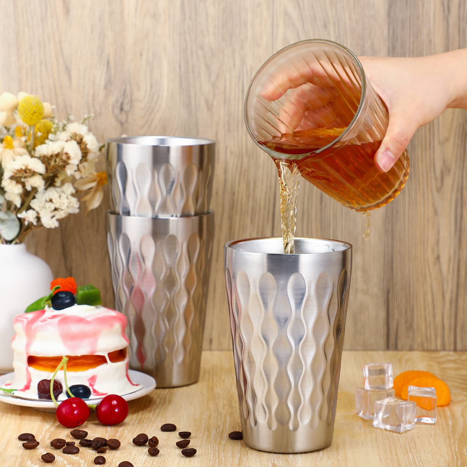 Mimorou conjunto de 8 vasos para jugos, cafés o cervezas
