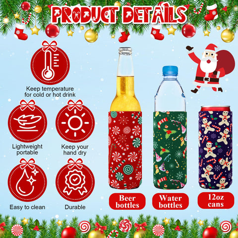 Fundas Mimorou 12oz con Santa Claus, aporta color y ambiente navideño.