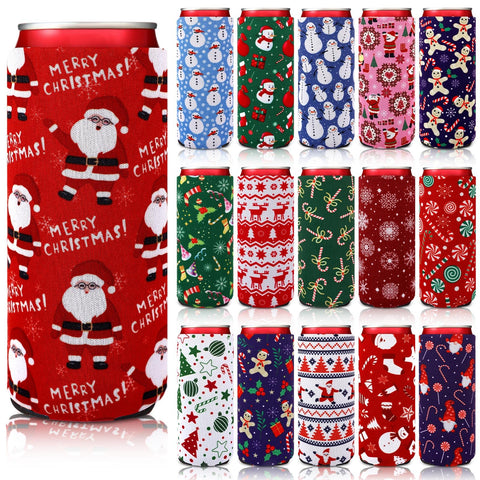 Fundas Mimorou navideñas 12oz para fiestas, colores brillantes y diseño festivo.