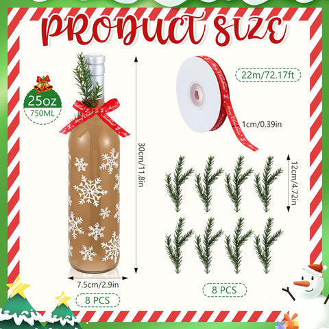 Presentación de 8 botellas Mimorou para Navidad en una caja.