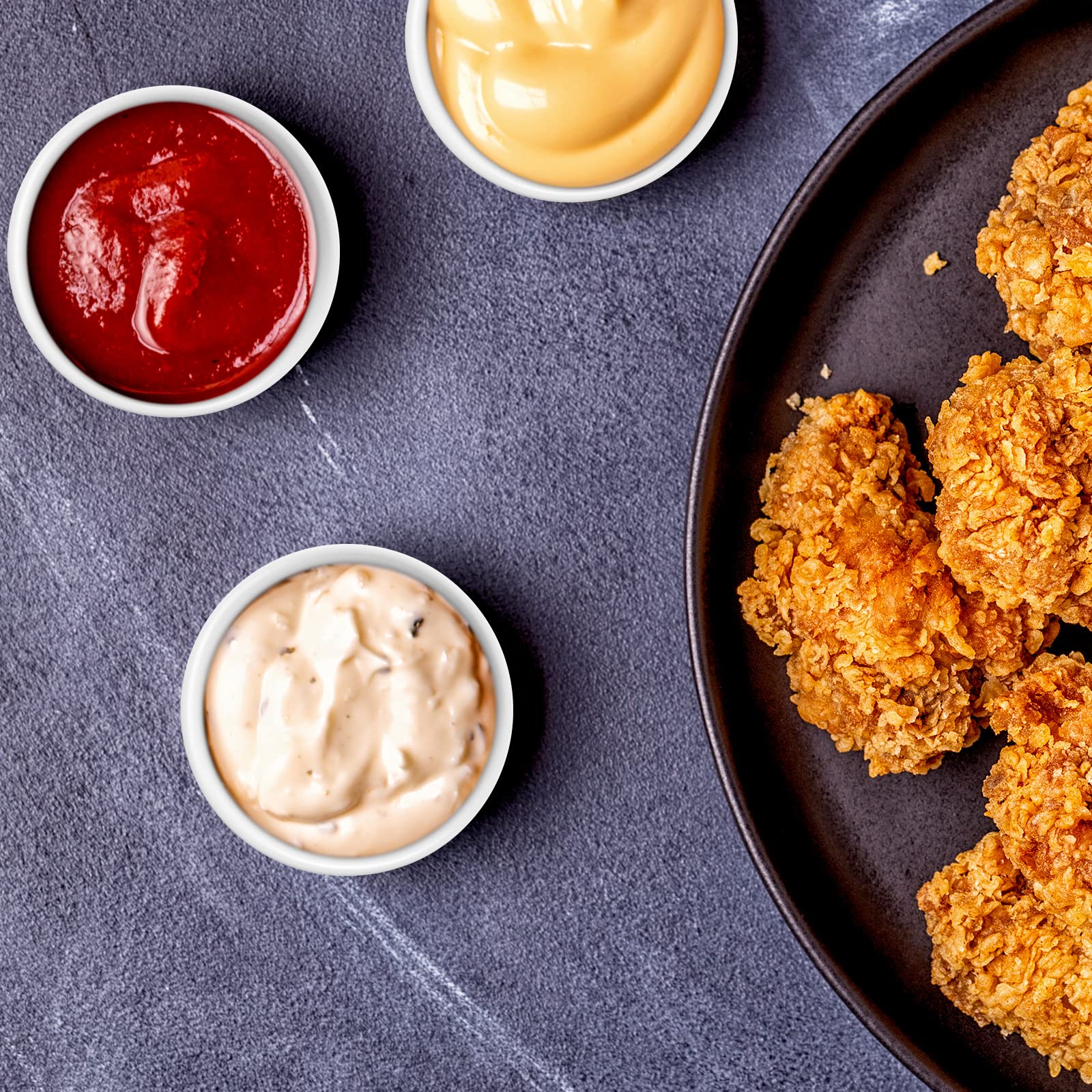 Mimorou tazones especias tapas cerámicos blancos, ideales para degustaciones.