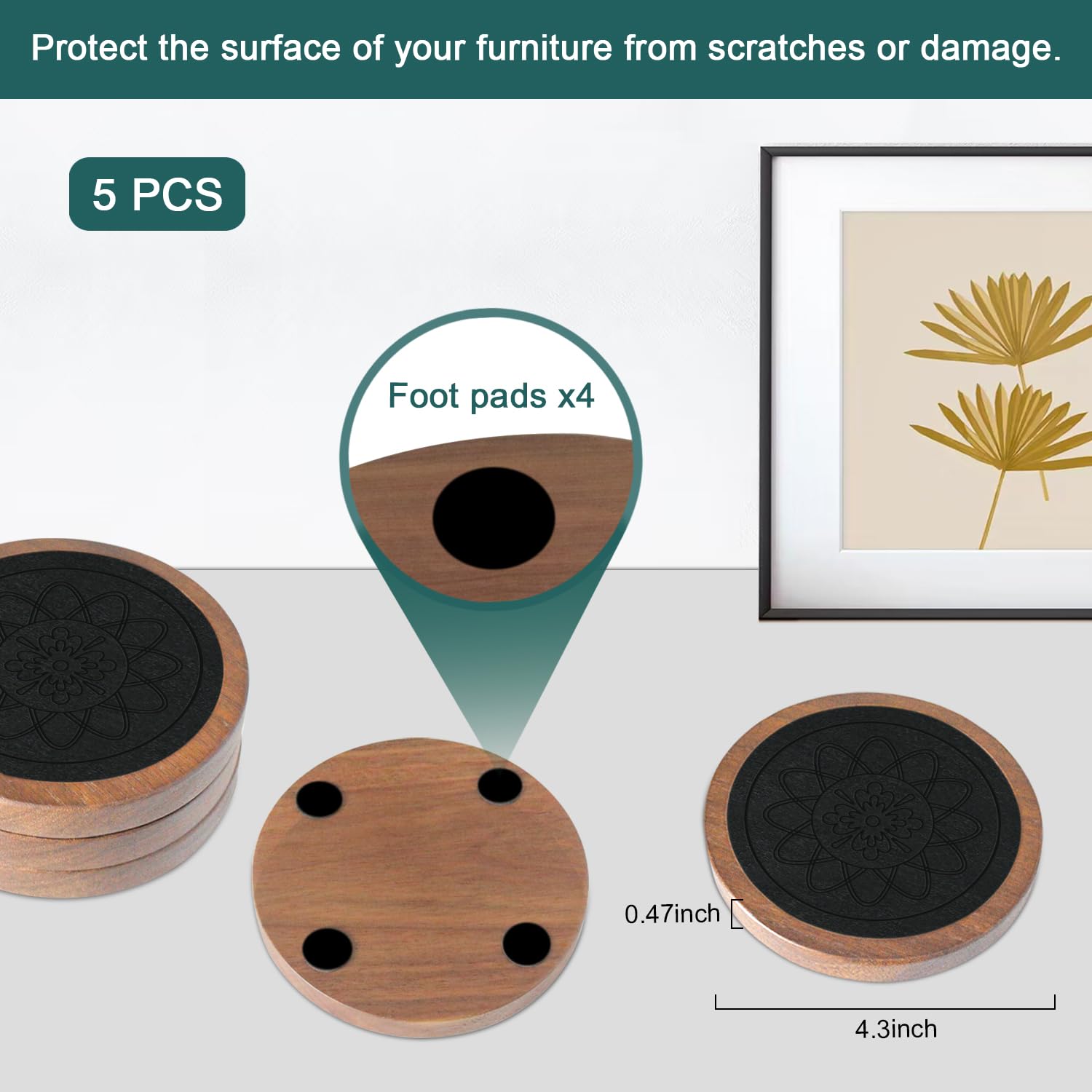 Minacun posavasos compatibles con tazas grandes y pequeñas protege superficies