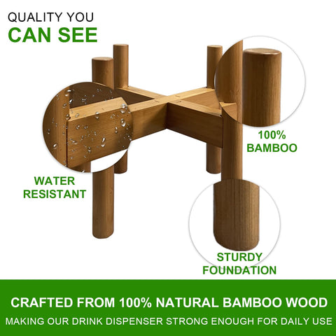 Diseño ligero y resistente en bambú natural para uso diario.