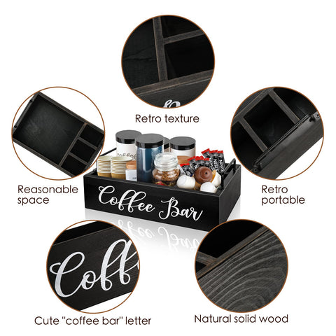 MINCORD bandeja de almacenamiento para accesorios de café y vasos, ahorra espacio.