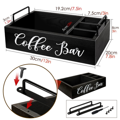 MINCORD cesta decorativa para café y té que mantiene los accesorios al alcance.