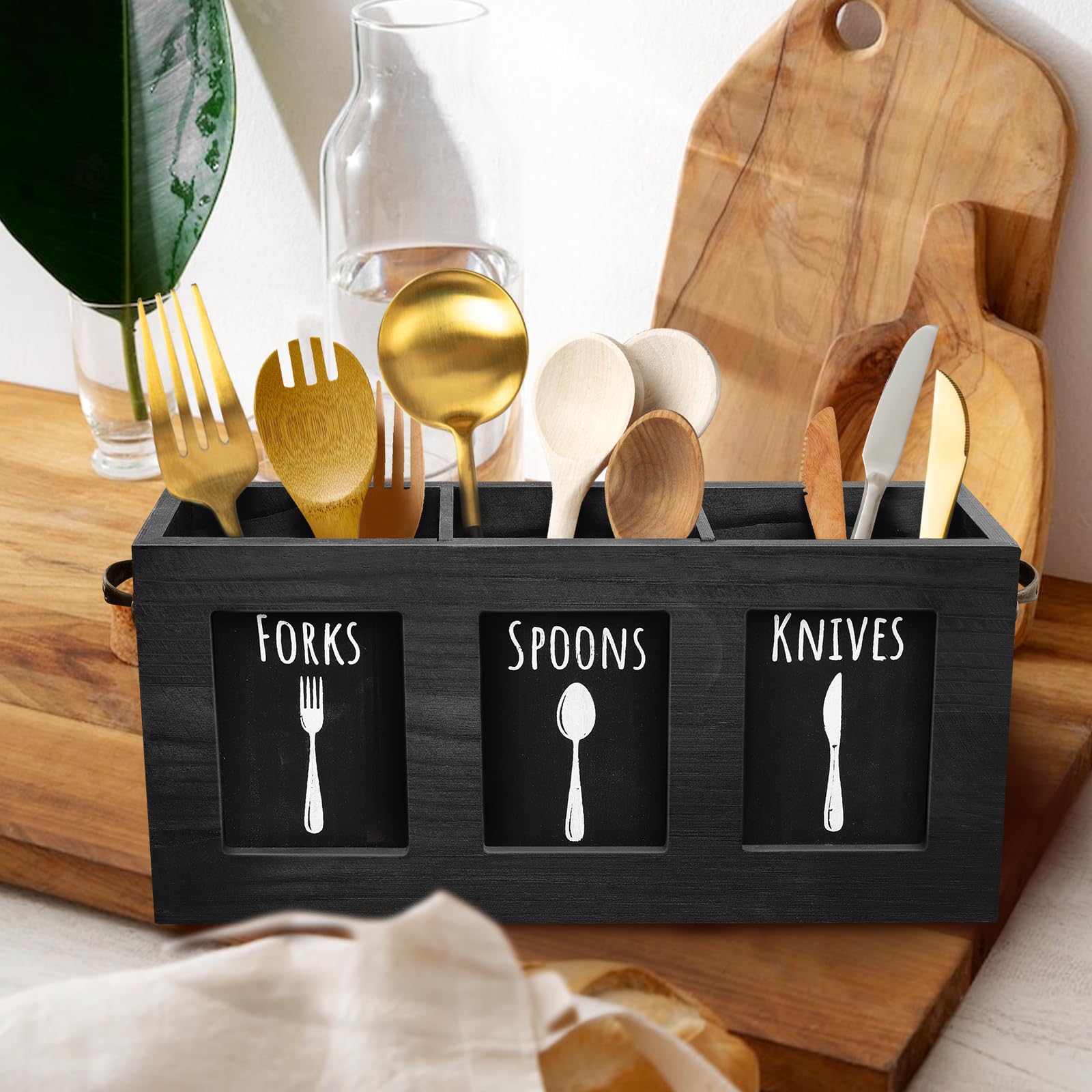 MINCORD organizador para encimera en madera, estilo moderno rustico.