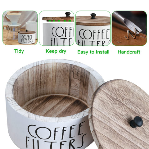 MINCORD Tapa de madera con asa facilita abrir y proteger los filtros.