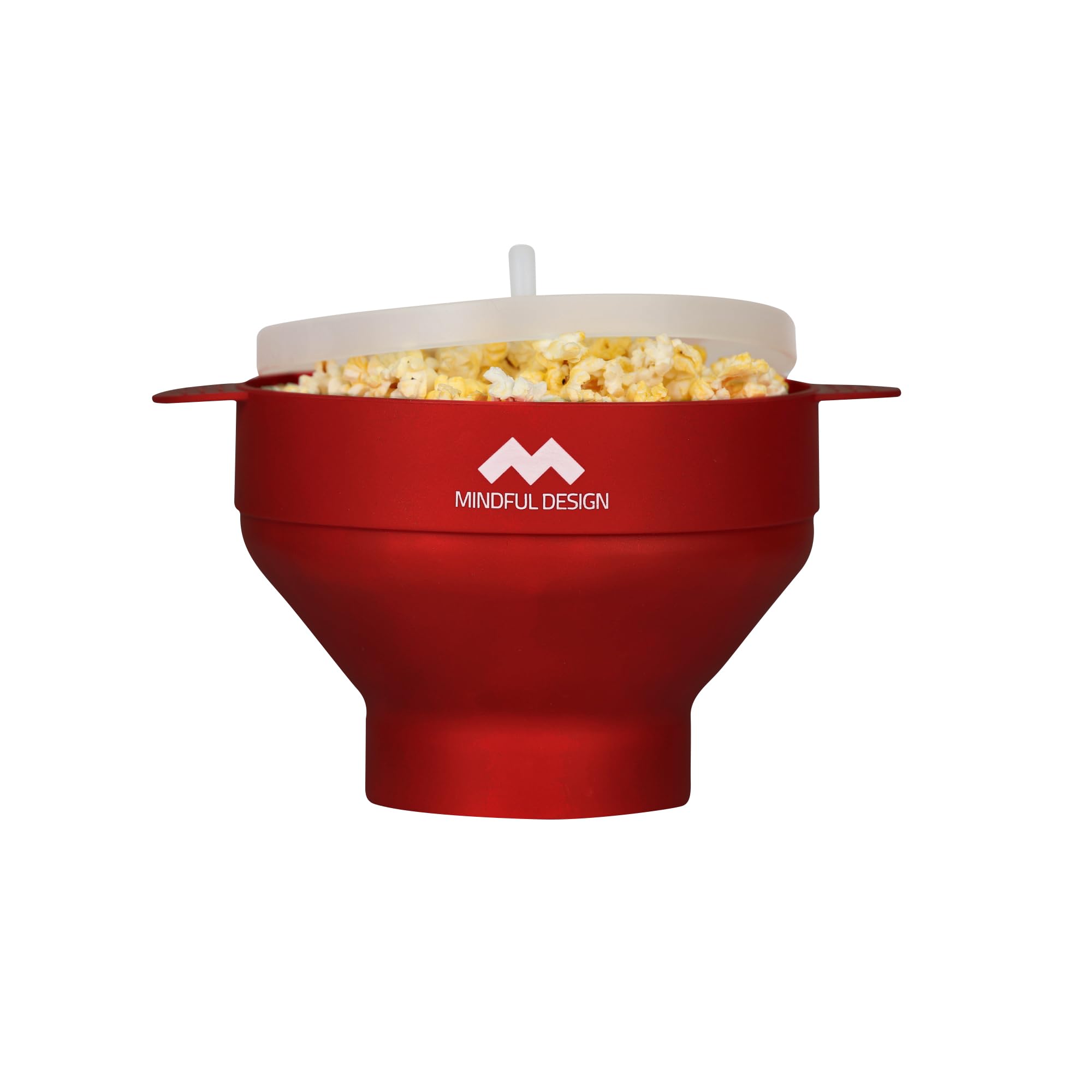 Mindful Design palomitas: cuenco silicona con asa y tapa para uso seguro