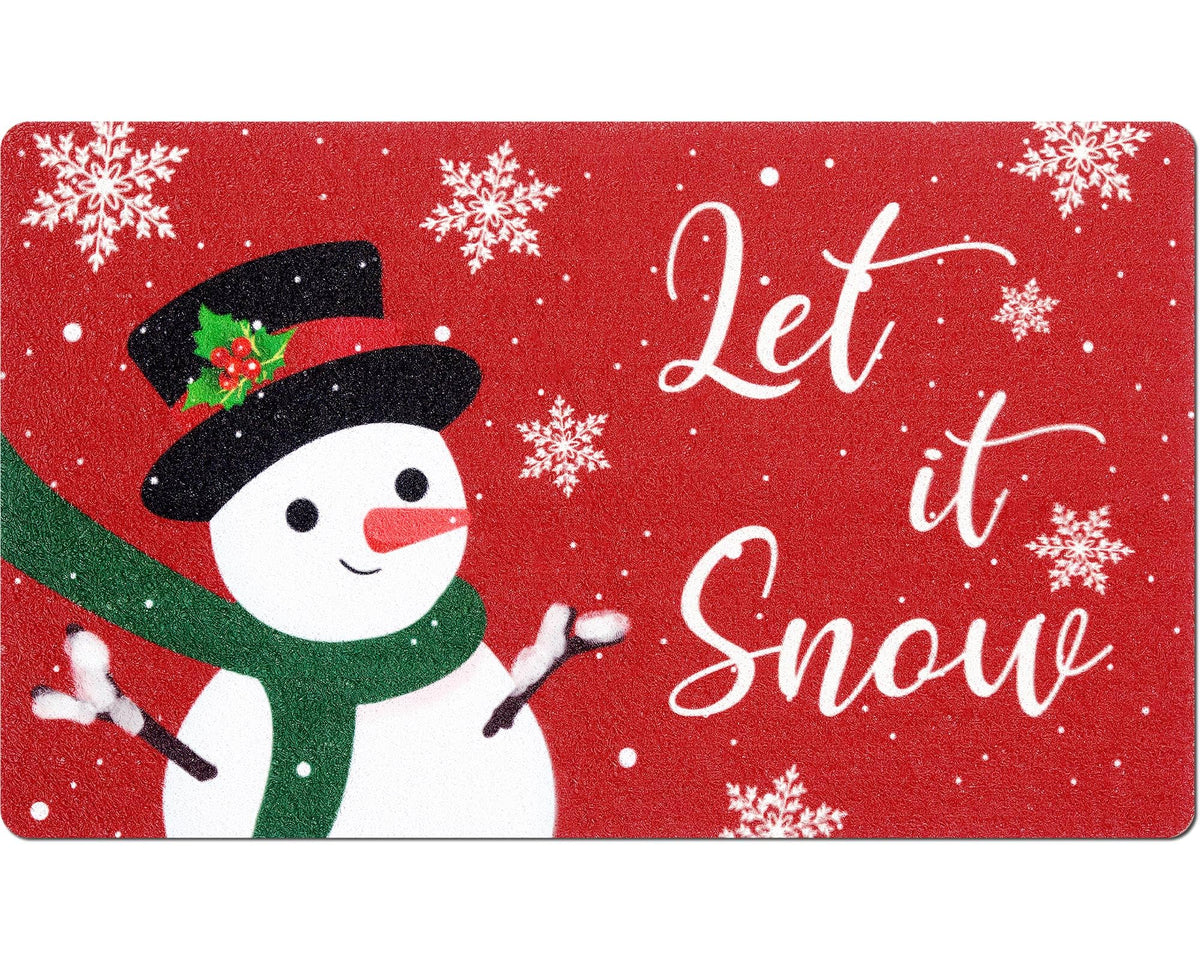Mindsoft alfombra de bienvenida con muñeco de nieve para puerta, ideal para entrada festiva