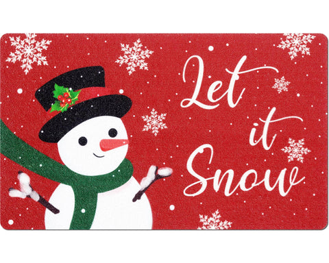 Mindsoft alfombra de bienvenida con muñeco de nieve para puerta, ideal para entrada festiva