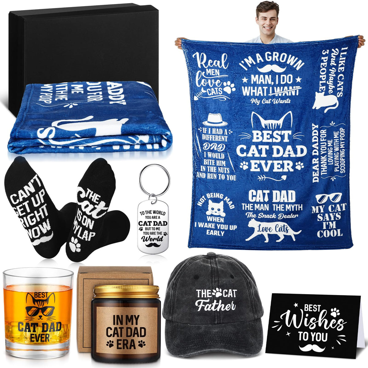 Vaso de whisky Mindsoft con inscripción Mejor Papá Gatuno, regalo ideal para celebraciones.
