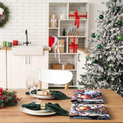 Mindsoft regalo navideno: toallas de cocina con renos para sorprender.
