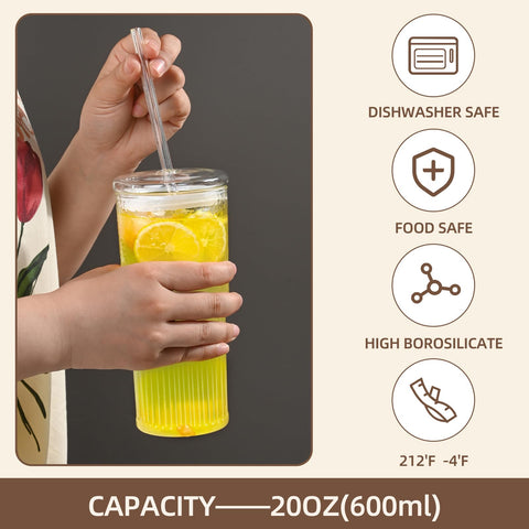 Vaso MINGHYZYA de borosilicato, duradero para café caliente sin grietas