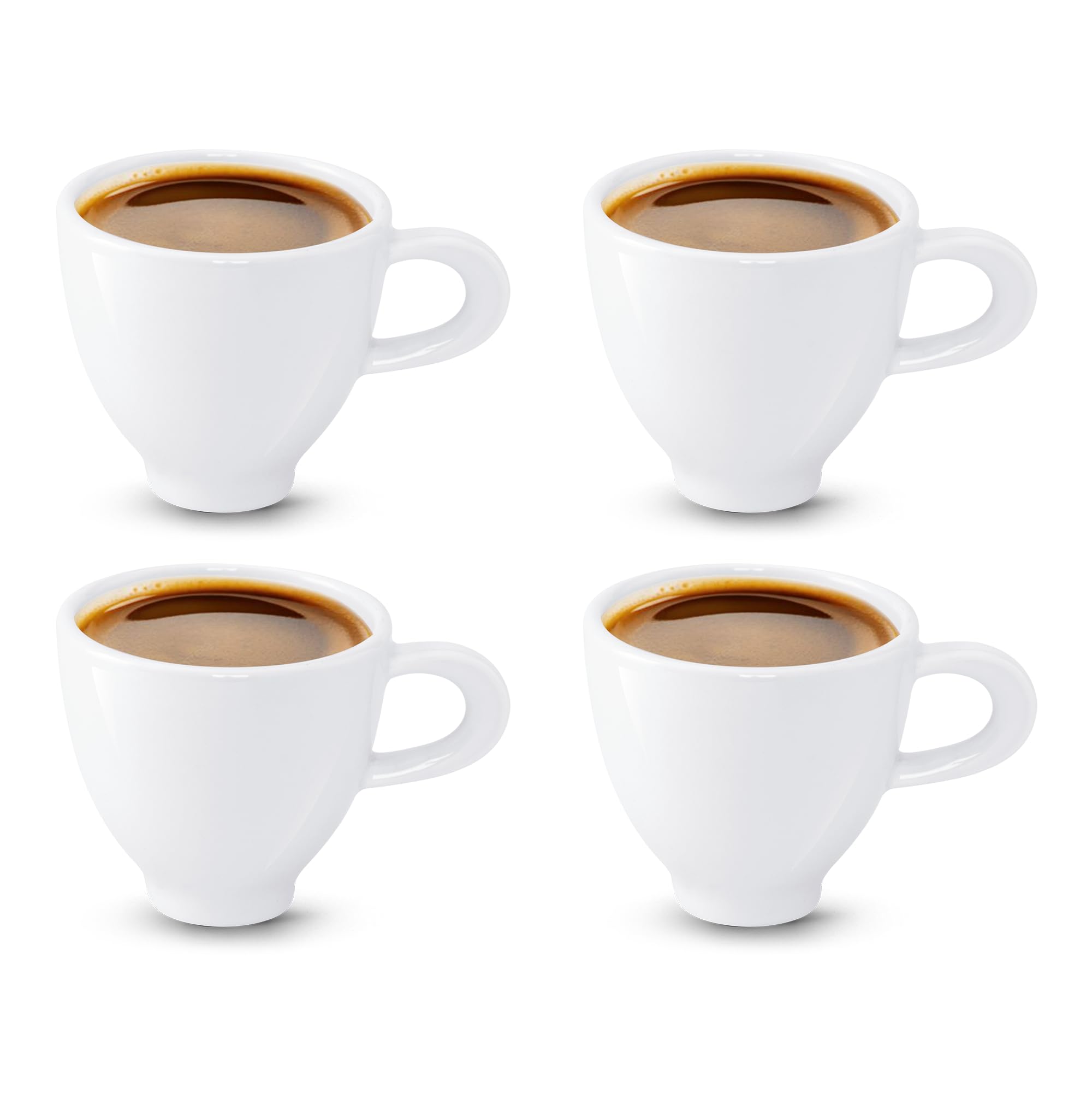 MINH LONG taza espresso porcelana 4oz frenta, retiene calor para un sorbo perfecto.