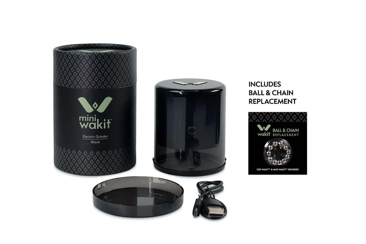 Mini Wakit Grinder negro, diseño compacto para cocinas pequeñas