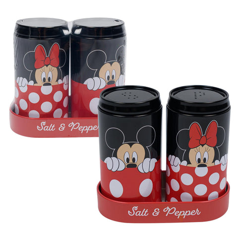 MINNIE diseño artístico Mickey-Minnie en salero y pimentero, ideal regalo de cocina.